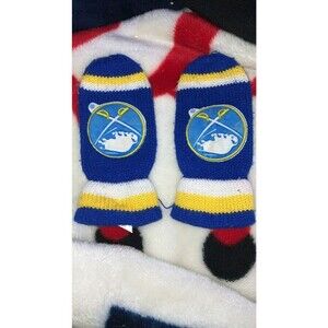 Official NHL Buffalo Sabres Knit Mittens- Vintage Style - youth size